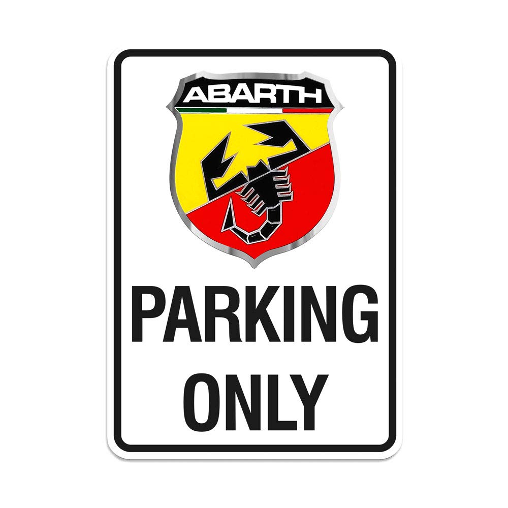 Abarth 21400 Parking Only Sign 28 x 40 cm