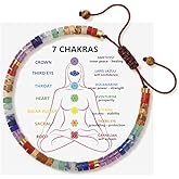 JoycuFF Chakra Bracelets for Women Crystals and Healing Stones Crystal Bracelet Healing Bracelet for Women Spiritual Bracelets for Woman Anxiety 7 Chakras Healing Crystals Meditation Relax Anxiety