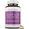 Revival Point Deep Skin Restore- Advanced Dermal Repair Complex to Boost Firmness, Hydration, & Elasticity– Vegan Collagen Builder & Skin Supplement with 6 Clinically Proven Ingredients– 60 Capsules