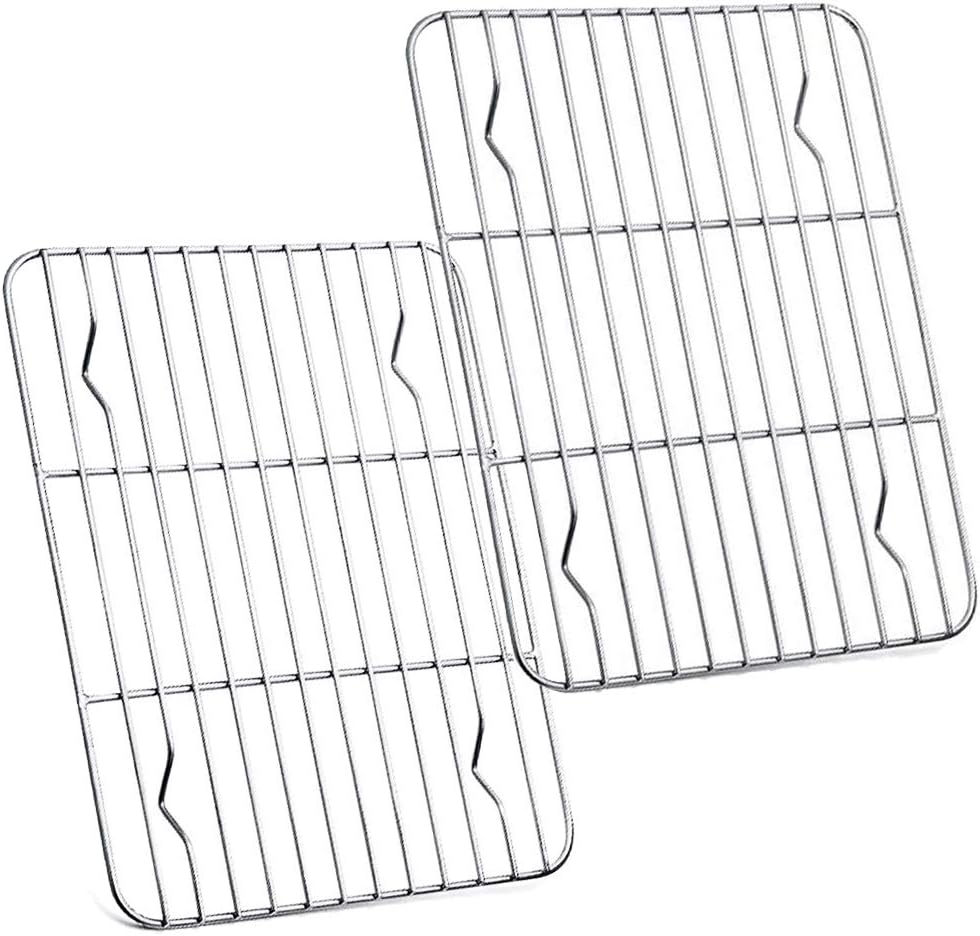 Cooling Rack Set of 2 Stainless Steel Small Grill Wire Rack for Baking