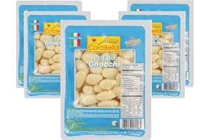 Corabella Potato Gnocchi, Authentic Italian Fresh Gnocchi Pasta Dumpling | Pure Organic Italian Food from Italy | Ideal for Italian Cuisine Enthusiasts (Pack of 5) 17.6 oz Each