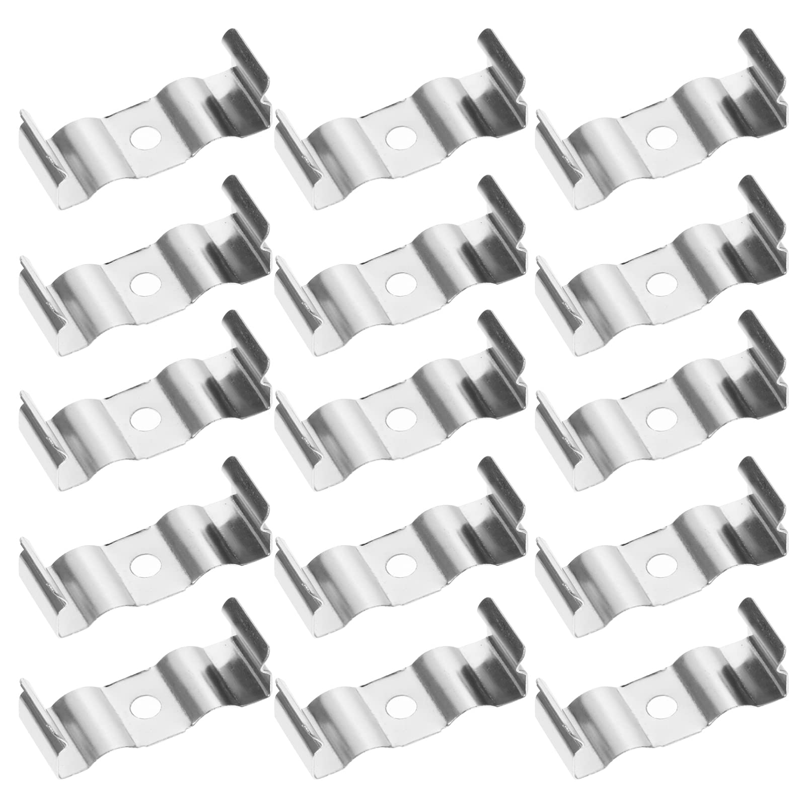 Uonlytech 100pcs LED Tape Strip Light Mounting Brackets Fixing Clips One- Side Fixing T8
