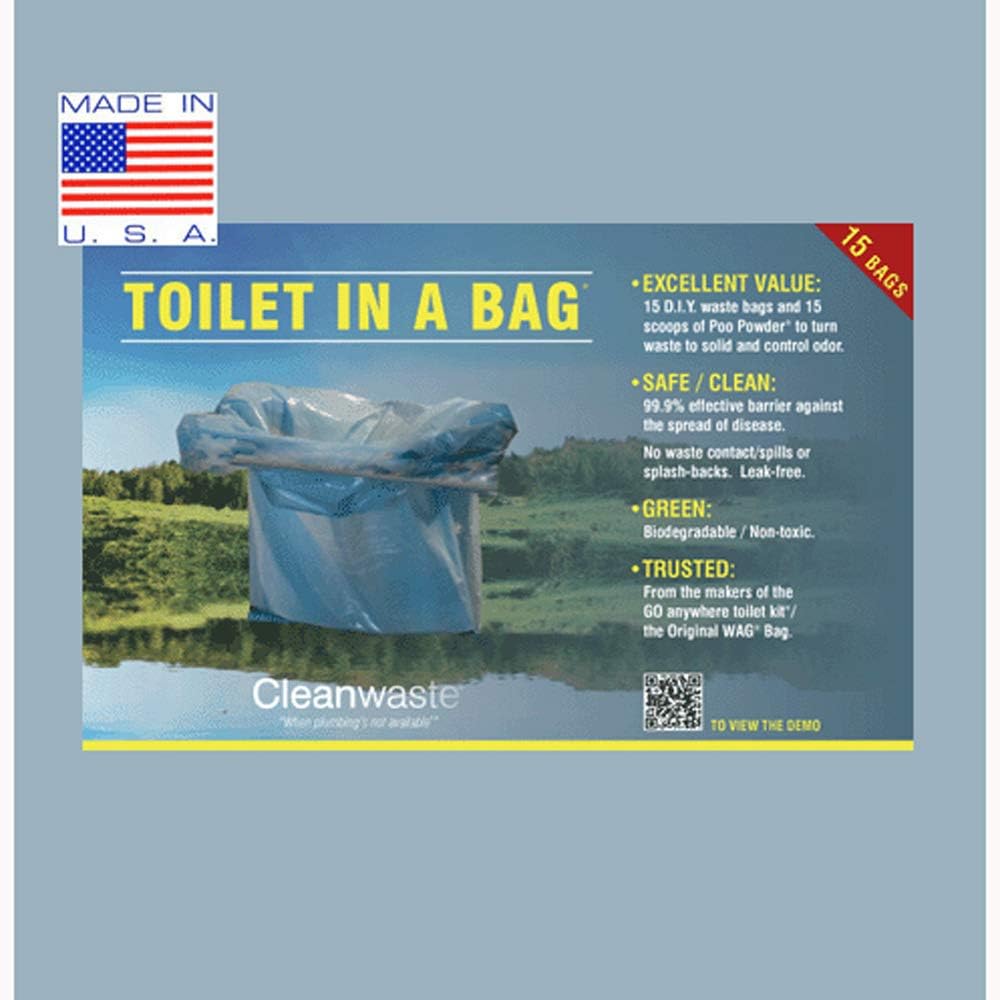 Cleanwaste Toilet in a Bag-15/Pack (D415W15)