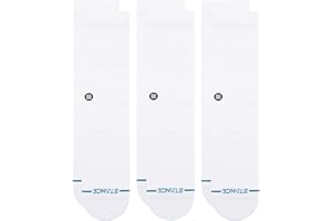 Stance Icon Classic Casual Crew Socks 3-Pack, Cotton Blend and Cushioning Arch Support