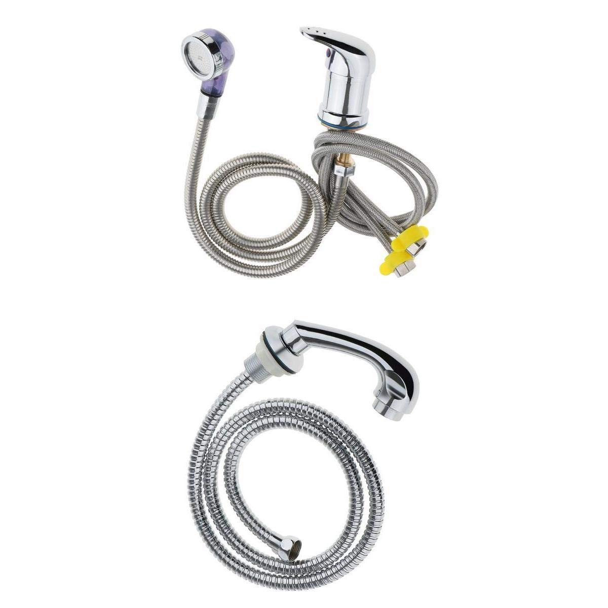 Hot Cold Faucet And Spray Hose For Beauty Salon Shampoo Bowl