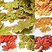 SunAngel 350 Pcs Artificial Maple Leaves Fall Leaves Silk Leaves Multiple Colour Simulation Faux Autumn Leaves Perfect Natural Autumn Decorations,Suitable for Thanksgiving Decor (350pcs, 7Multicolor)