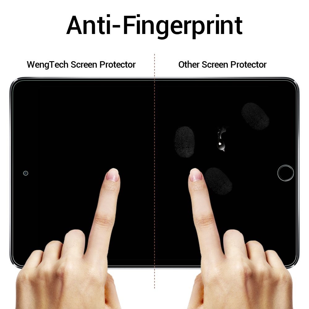 iPad Mini 4 Glass Screen Protector, WengTech 9H Hardness Scratch-Resistant Anti-Fingerprint Tempered Glass Screen Protector for iPad Mini 4