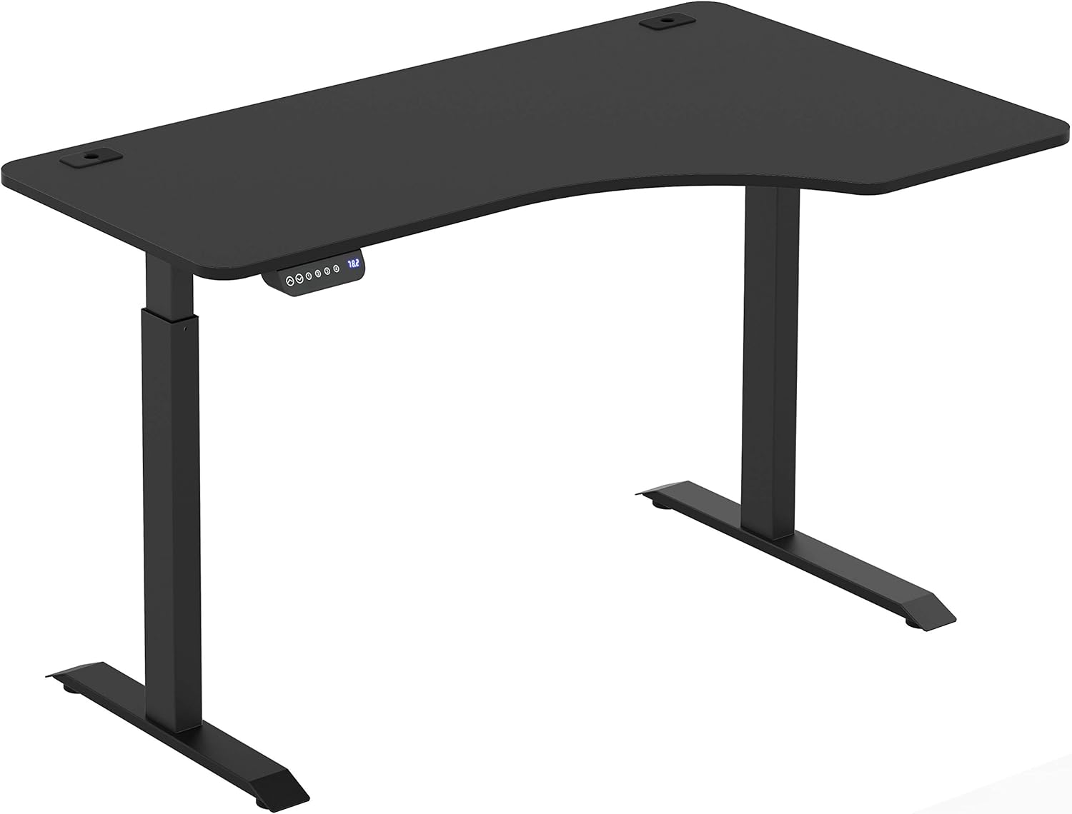 SHW 55Inch Electric Height Adjustable Computer LShaped Desk, Black