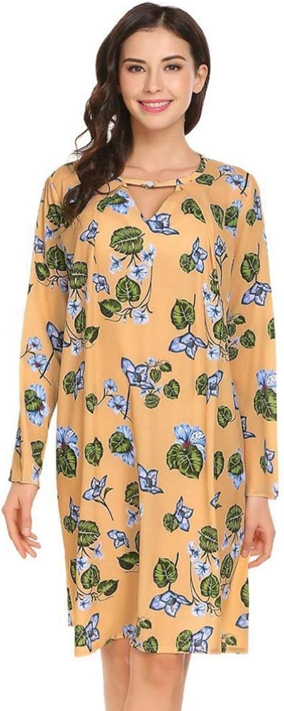 Amazon 花柄 ワンピース 秋 ワンピース ロング 長袖 ワンピース 秋 黄色 ワンピース Xl 花柄 大きいサイズ ワンピース カジュアル 花柄ワンピース パーティー ワンピース 秋 ロング丈 ワンピース レディース Aラインワンピース 秋冬 ワンピース チュニック 通販