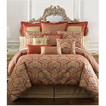 Amazon.com: Waterford Olympia King Comforter Set -4pc- Red