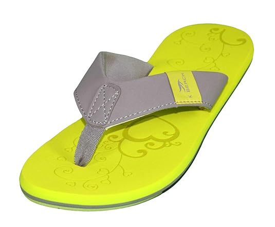 MADSea Damen Zehenstegpantolette Beach Woman Zehentrenner Sandale gelb hellgrau