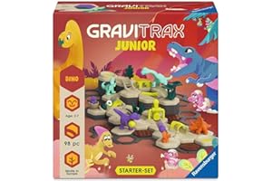 Ravensburger GraviTrax Junior Starter Set L Dino 24586 - Expandable marble run for children, made of environmentally friendly