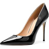 WUXIN H&P Women's 4 Inch Pumps Sexy Poined Toe High Heels, Wedding Dress Party Stiletto Shoes Slip on Pumps