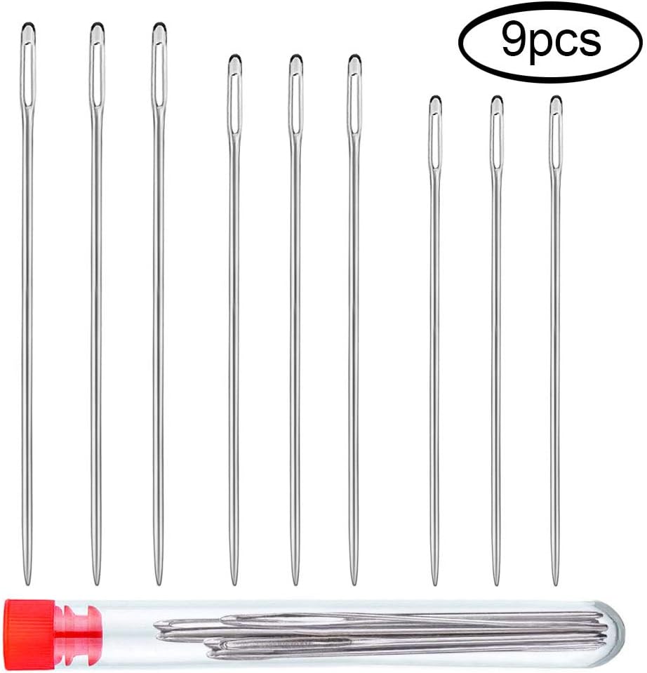 9 PCS Large Eye Stitching Needles 3 Sizes Stitching