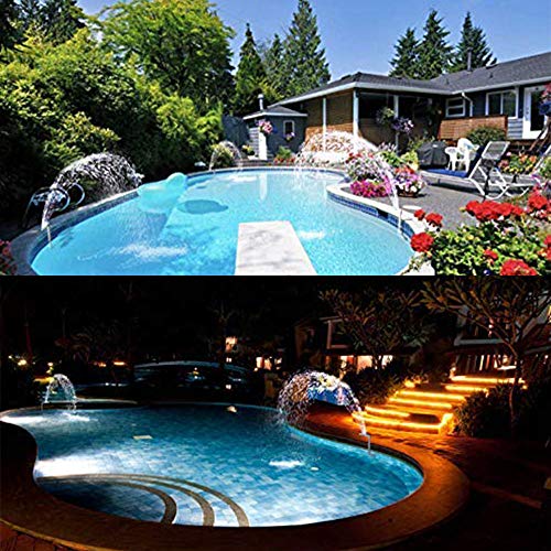 Waterfall Pool Fountain Spray,Pool Spa Fountain with Adjustable Spray Height and Direction to 5m/14ft,Fits Most 1-1.5" In-Ground & Above-Ground Threaded Return Jet - Thumbnail 5
