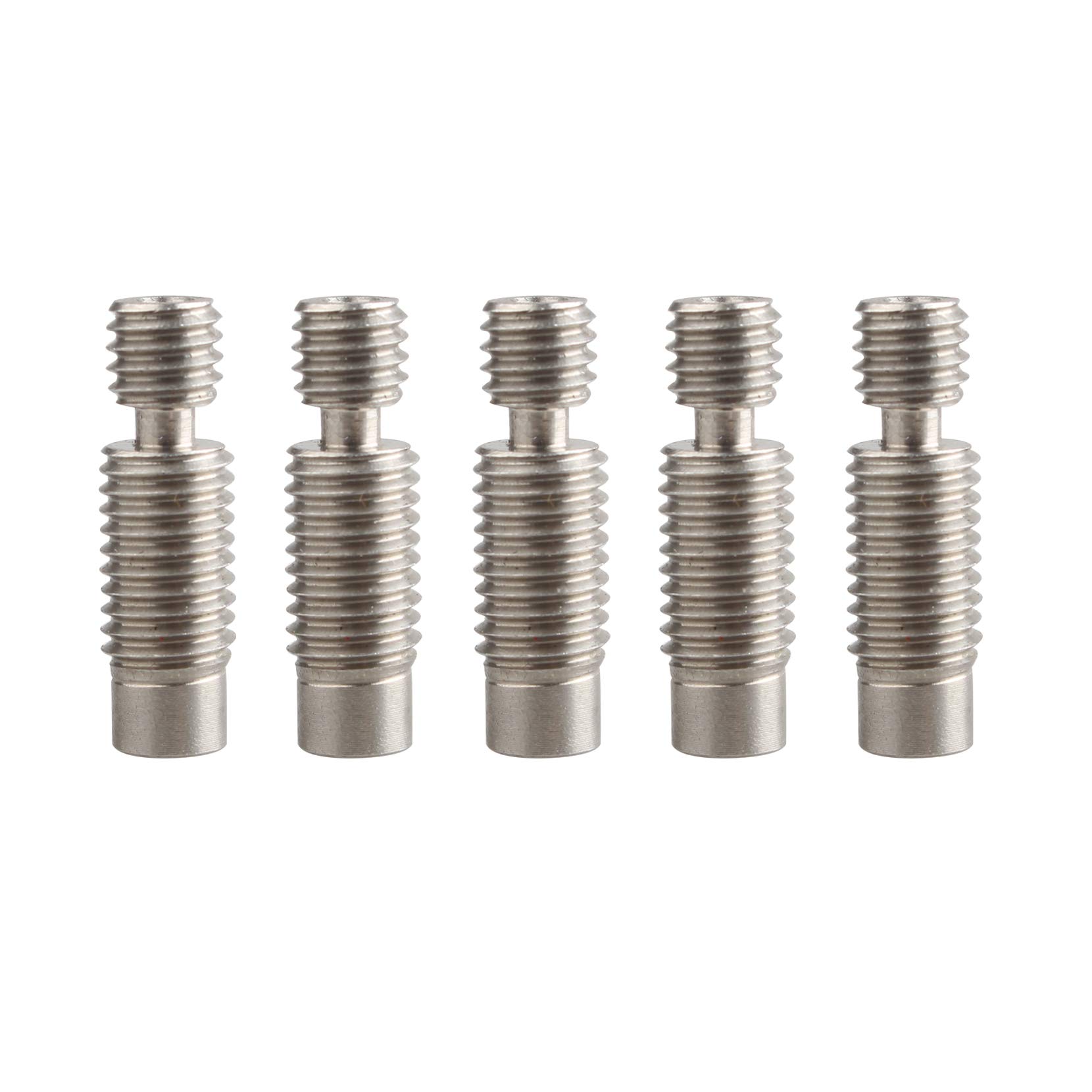 Jopto 5Pcs All-Metal Hot End Stainless Steel Nozzle Heatbreak Throat Feeding Tube Compatible with V6 Makerbot RepRap 3D Printer Hotend 1.75mm