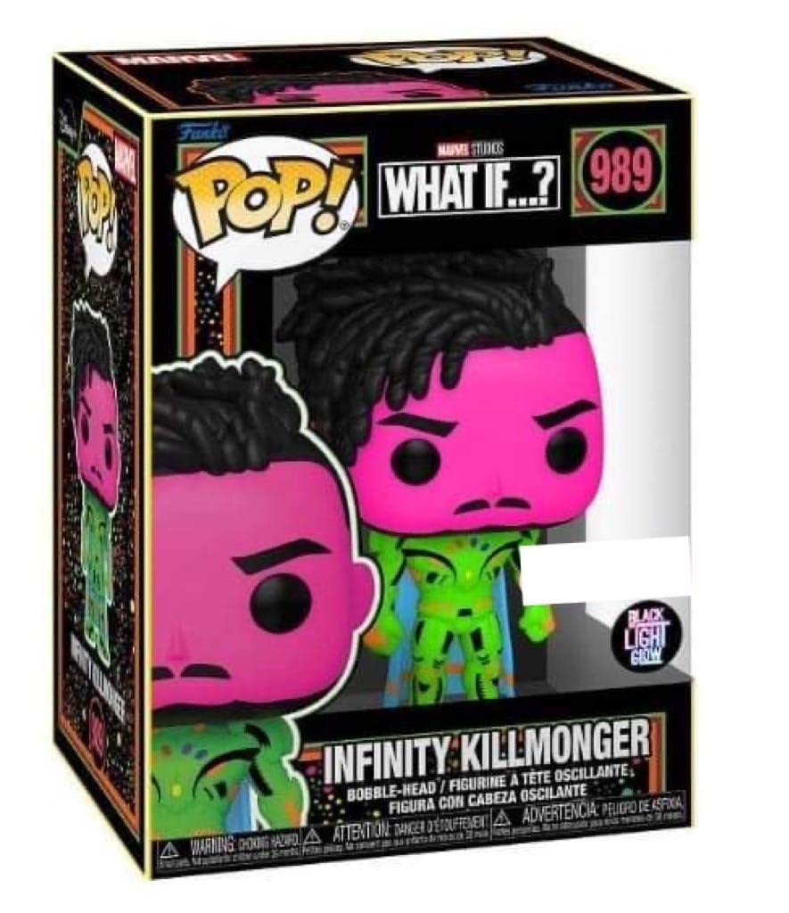 Funko Pop! Marvel Black Light Vinyl Figure Collection MCU Glow Toy (Killmonger)