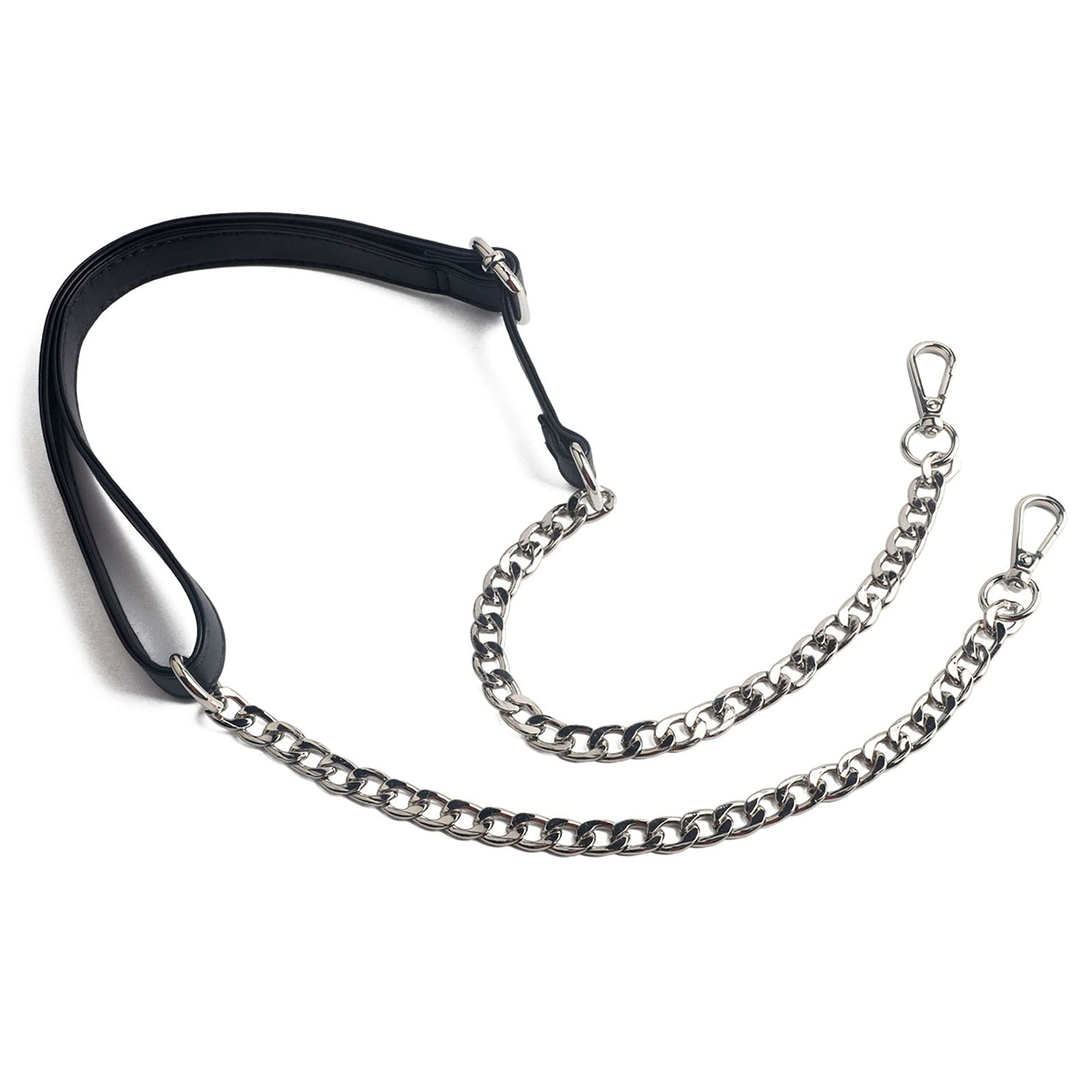 BEAULEGAN Handbag Chain Strap Adjustable - Replacement for Shoulder Crossbody Bag, 140 cm Long (Black/Silver)
