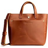 Portland Leather Goods Mini Snap Crossbody Tote Bag for Women – Handmade, Snap Closure, Durable & Unlined – Outside Pocket | Snap, Handmade, Snap Closure, Durable, Unlined, Outside Pocket