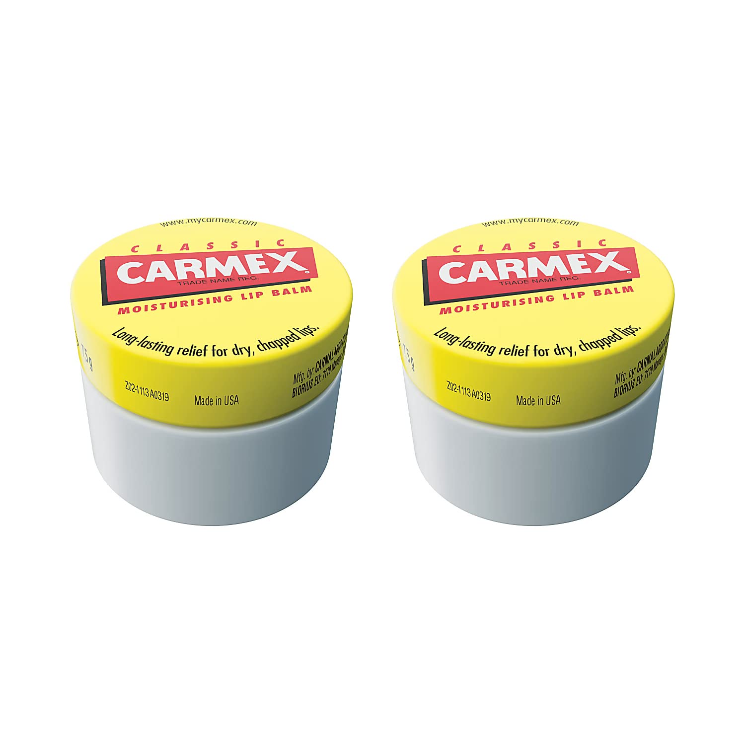 Carmex Lip Balm Original Pot 7.5g - Pack of 2