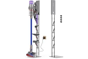 AIKOLZON Heavy-Duty Carbon Steel Vacuum Stand for Dyson - Wall-Mounted Space-Saving Design, No Drilling Required, Universal Mount for All Dyson Cordless Vacuums and Accessories