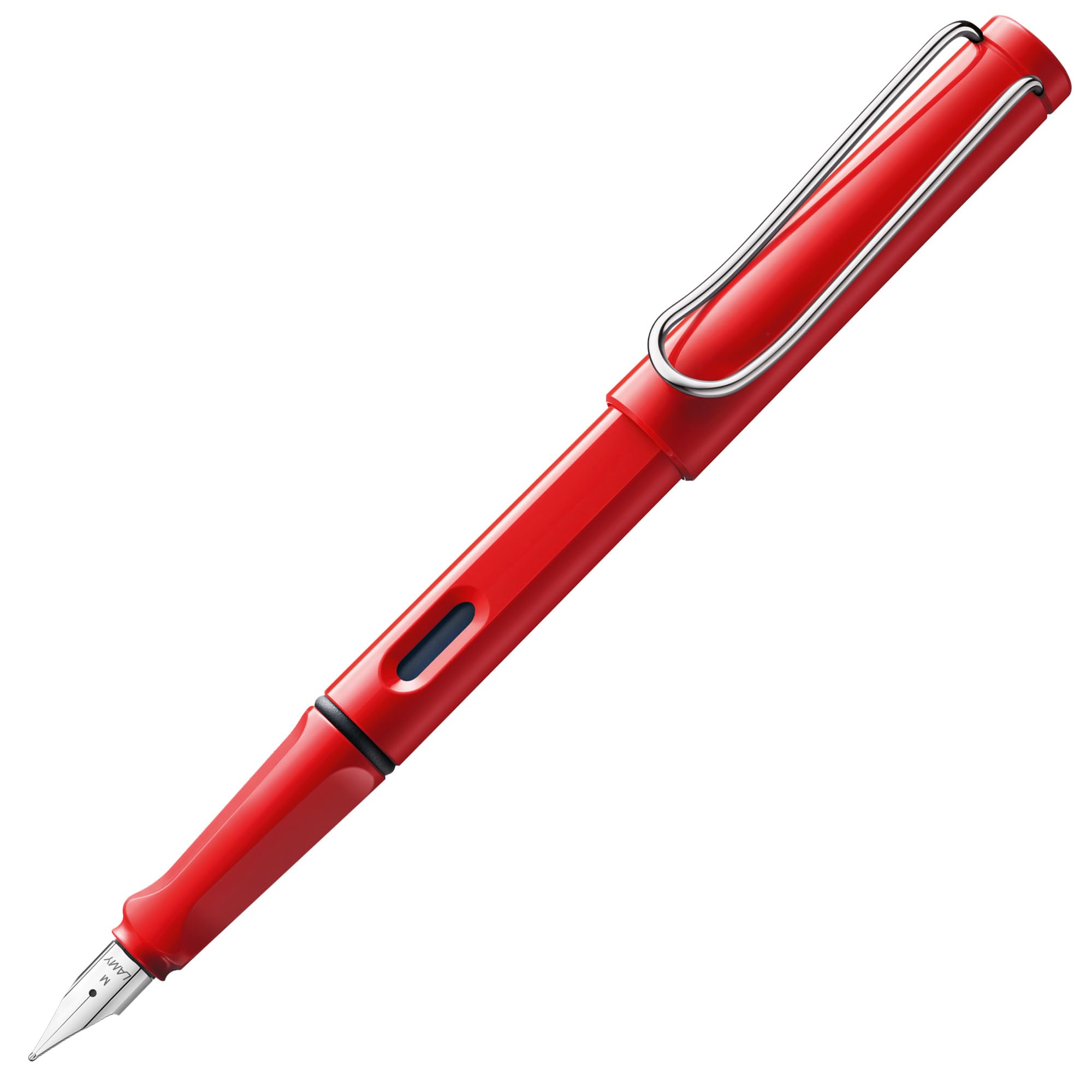 LAMY safari red - Fountain Pen with ergonomic grip & polished steel nib in size EF - ideal for any Writing & Calligraphy - including LAMY T 10 blue cartridge - Right-Handed