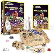 NATIONAL GEOGRAPHIC Mega Gemstone Dig Kit – Dig Up 15 Real Gems, STEM Science & Educational Toys make Grea