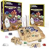 NATIONAL GEOGRAPHIC Mega Gemstone Dig Kit-Excavate 15 real Gems including Amethyst, Tigerâ€™s Eye and Quartz
