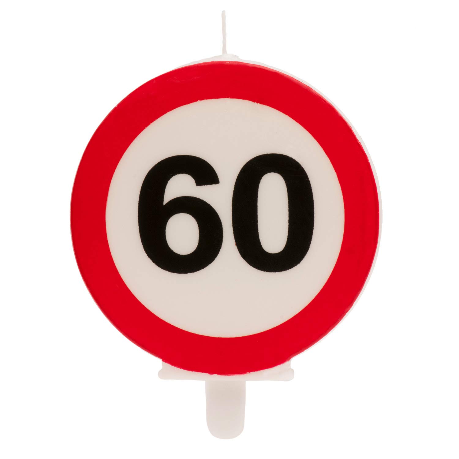 Dekora - Birthday Candles For Cakes With Forbidden Sign - Number 60