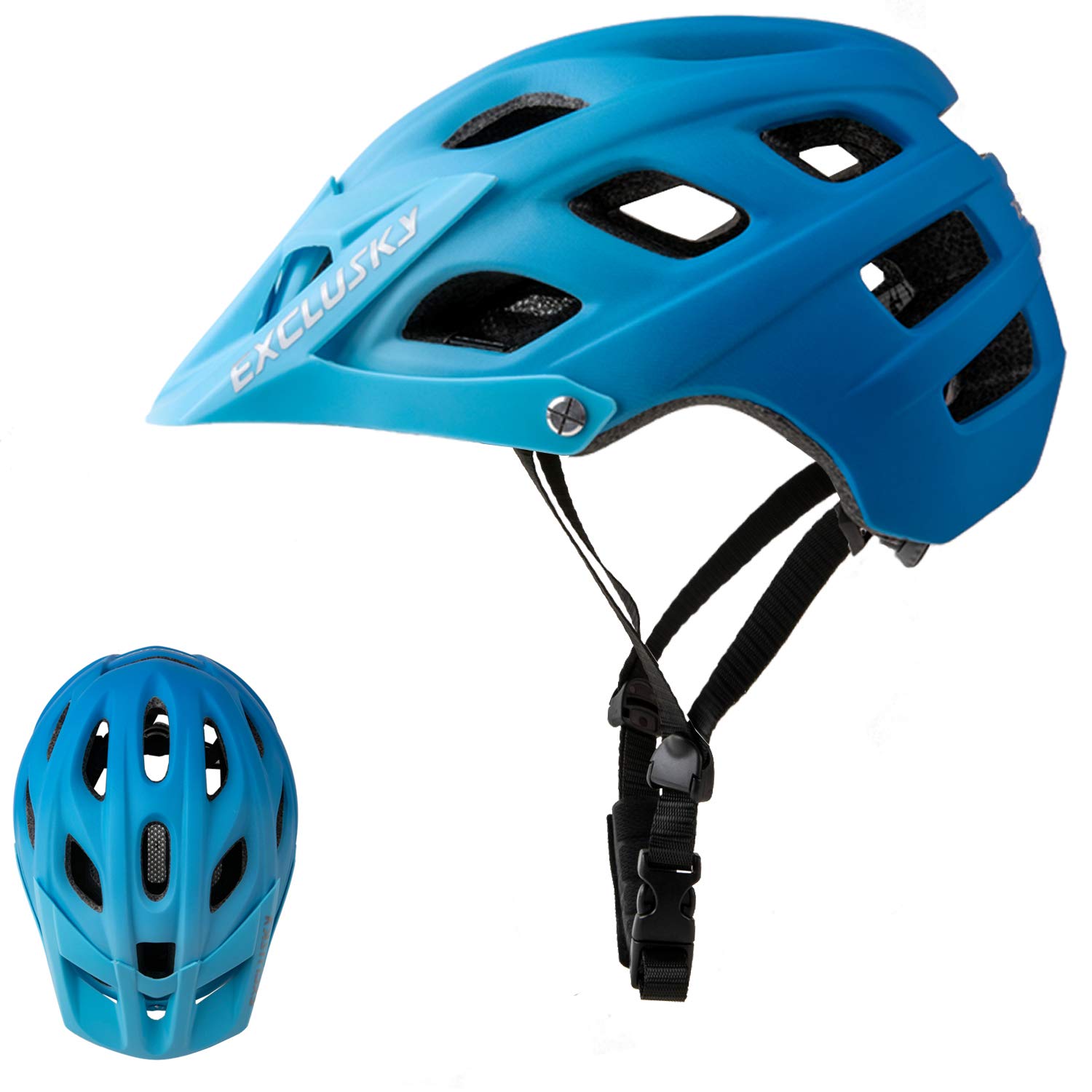 Photo 1 of Exclusky Bike Helmet Mountain Bike Helmet for Adults Lightweight MTB Cycling Helmet for Men Women Adjustable Bicycle Helmet with Visor