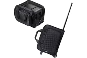Aleemin Speaker Bag with Wheels Compatible with Bose S1 Pro / S1 Pro+ / TX308, Rolling Speaker Carrying Case with Multi-pocket & 2 Fix Straps, Soft Padded Speaker Roller Bag (16.5 * 13 * 13inches)