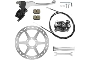 18 piece set Powersports Parts, Rear Brake Caliper Replacement+Mini Bike Brake Lever 180mm Disc Brake Rotor for Cole-man CT10