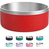 LIHOOOOM Dog Bowl, Anti-Slip Dog Water Bowl and Food Bowl, Non-Rusting Stainless Steel Dog Bowls, Durable and Easy to Clean, 