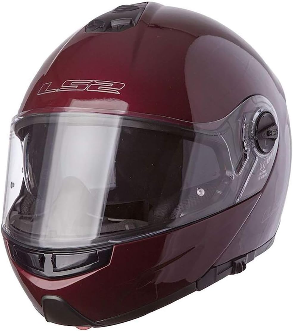LS2 Helmets Modular Strobe Helmet (Wineberry XLarge) Automotive