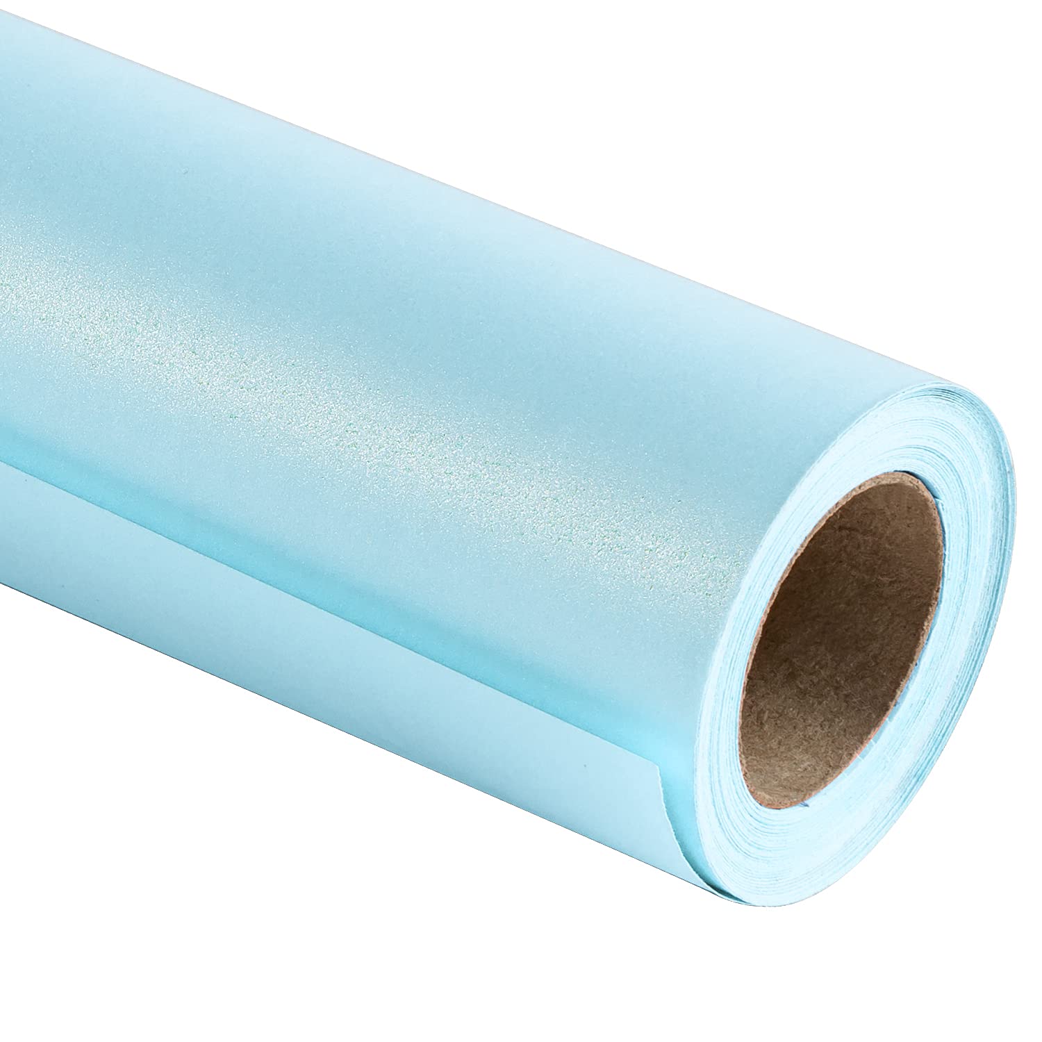 RUSPEPA Blue Matte Wrapping Paper - 76cm x 10m - Solid Color Pearly - lustre Paper Perfect for Wedding, Birthday, Christmas, Baby Shower