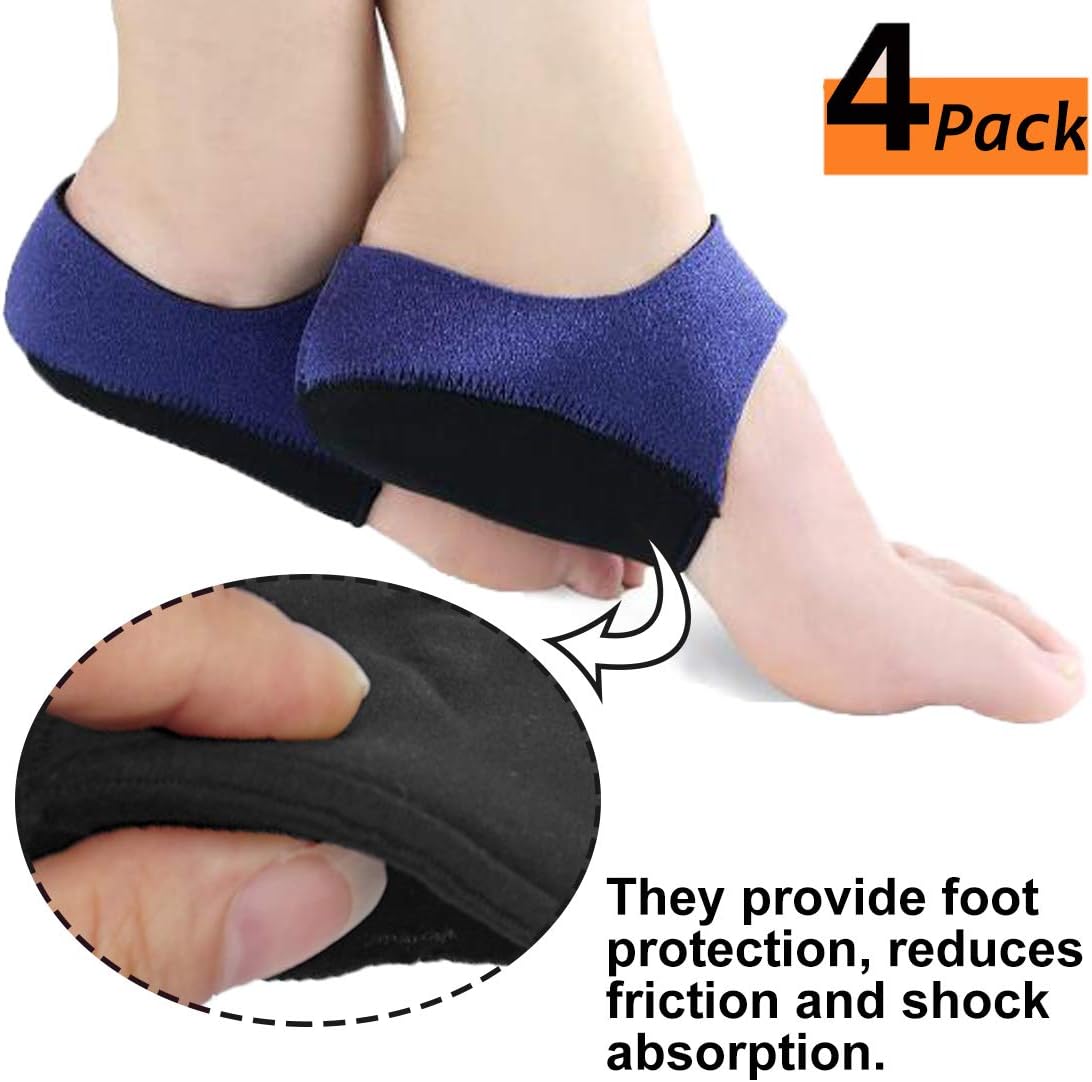 ORANDESIGNED 2 Pairs Heel Cups Heel Cushions Heel Protectors Plantar Fasciitis Inserts Pads for Heel Pain, Heal Dry Cracked Heels, Achilles Tendinitis: Health & Personal Care