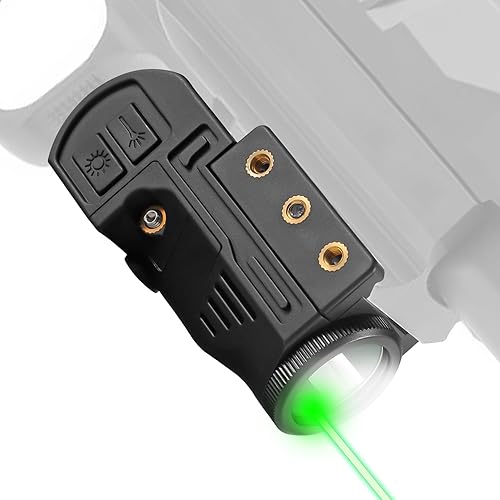 Flashlight Laser Sight Combo,Compact Green Laser And Light Combo,Tactical Picatinny Rail Mounted