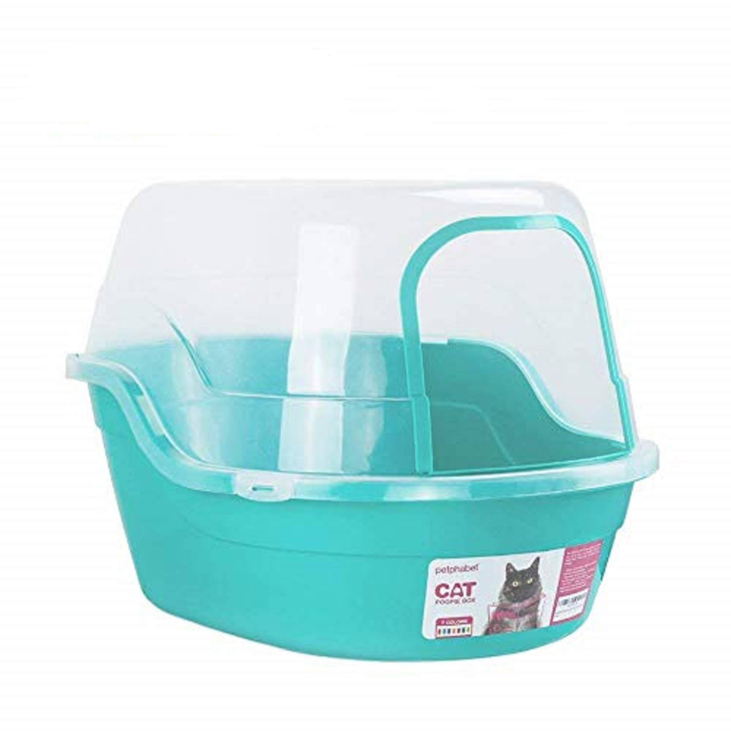 Petphabet Covered Litter Box, Jumbo Hooded Cat Litter Box Holds Up to