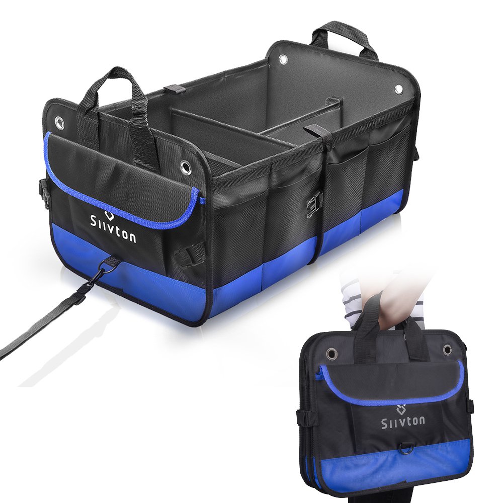 Auto Kofferraum Organizer Faltbar - 53x32x27cm Aufbewahrungstasche Mit Fächern