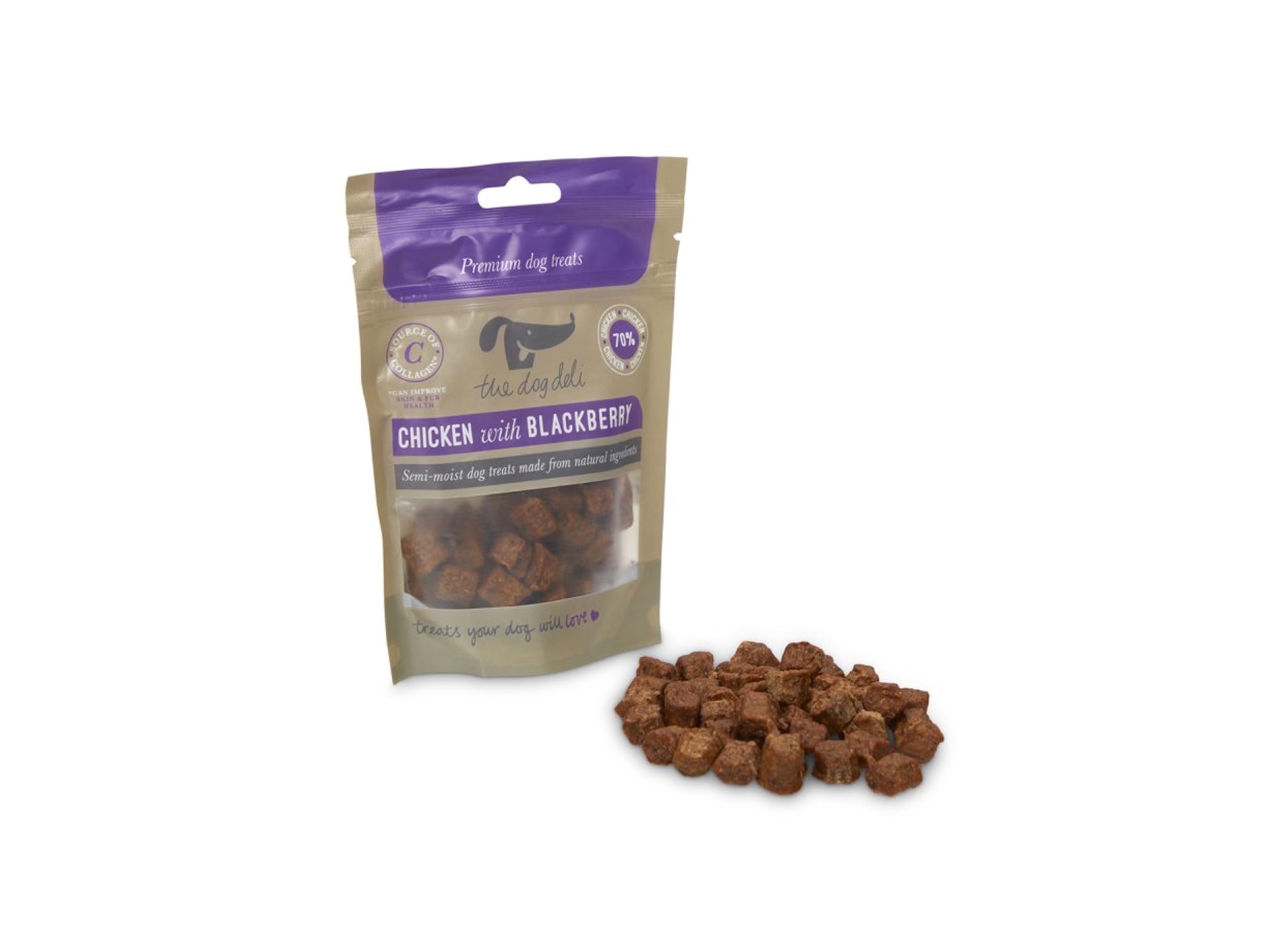 Petface Semi Moist Dog Treats Chicken with Blackberry - 70g