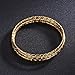 SHEGRACE Multi Layer Bangles for Girls 24K Gold Plated Bangles with Diagonal Pattern 7.5