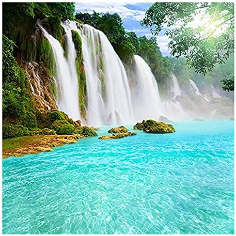 Kayra Decor Waterfall 3d Print Self Adhesive Wallpaper Ruby Vinyl Decal Indoor Wall Mural For Living Room Bedroom 4 Height X 5 Width Feet Amazon In Home Improvement