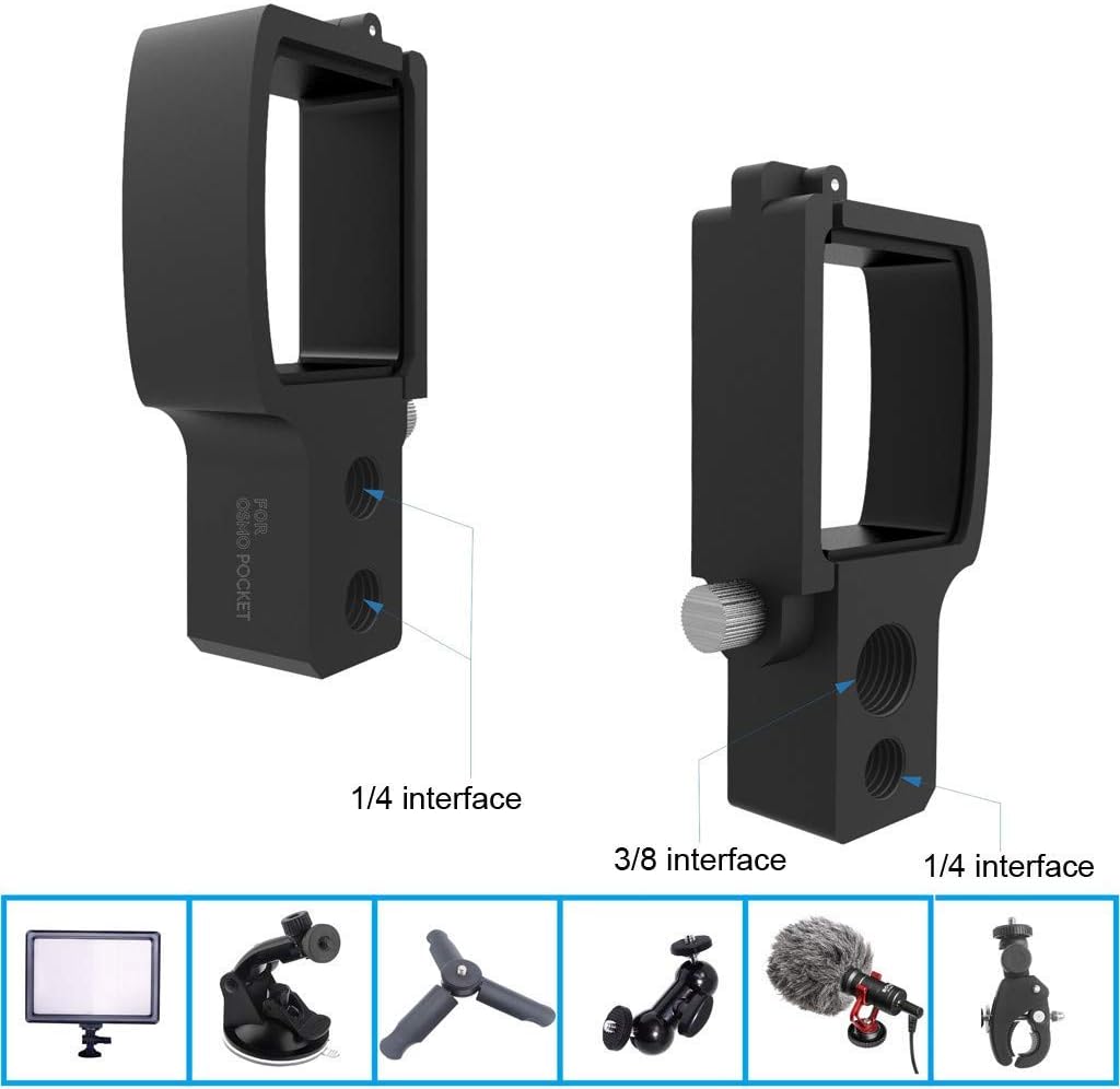 Jesykin OSMO Pocket Smartphone Holder Rack Mount Extension Bracket for MIC Flashlight Accessories (Extension Bracket)