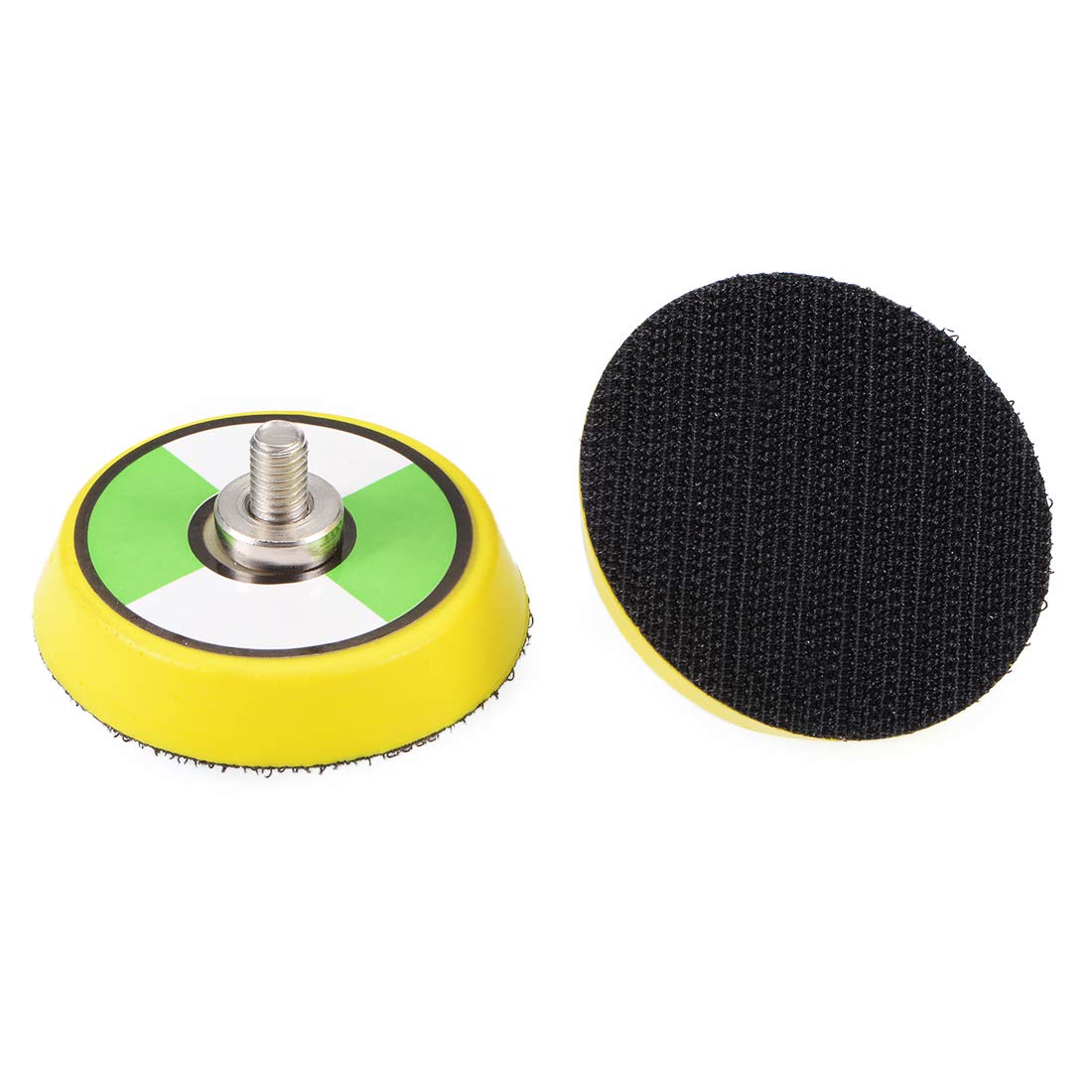 sourcing map 2" Hook and Loop Backing Pad Sanding Polishing Backer Plate with M6x10mm Thread for Random Orbit Sander Polisher Buffer 2 Pcs