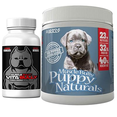 Muscle Bully Puppy Naturals (60 Serving) - A Healthy Nutritional Formula for Growing Puppies (for All Breeds)