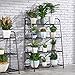 FaithLand 4-Tier Indoor/Outdoor Metal Plant Stand, Flower Pots Holder, Plant Display Rack, Stand Shelf, Shoe Organizer, Utility Storage Organizer Rackthumb 2