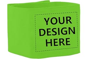 ONcall DIY Adult Squad Armbands Elastic Non-Slip Adjustable Arm Band Neon Colored Adhesive Armband for Soccer Football Traini