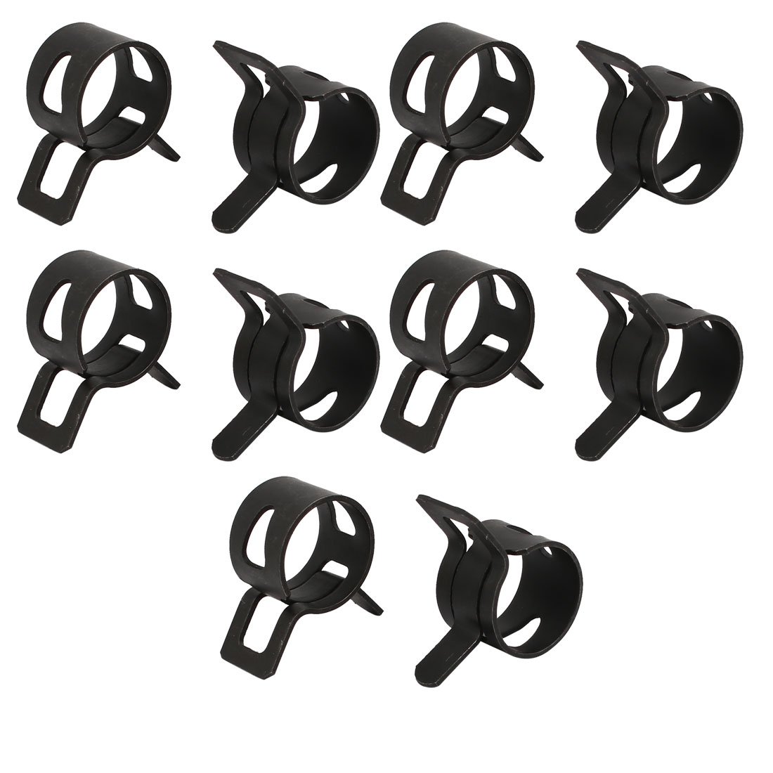 sourcingmap Spring Band Type Manganese Steel Hose Clamp 13MM 10 Pcs
