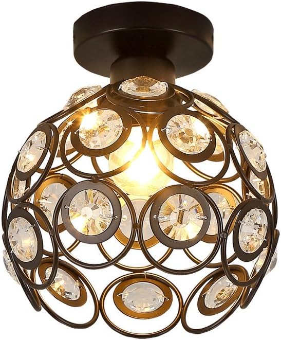 WSHceilinglamp K9 Cristal Luz De Techo E27 Moderno Techo Simple