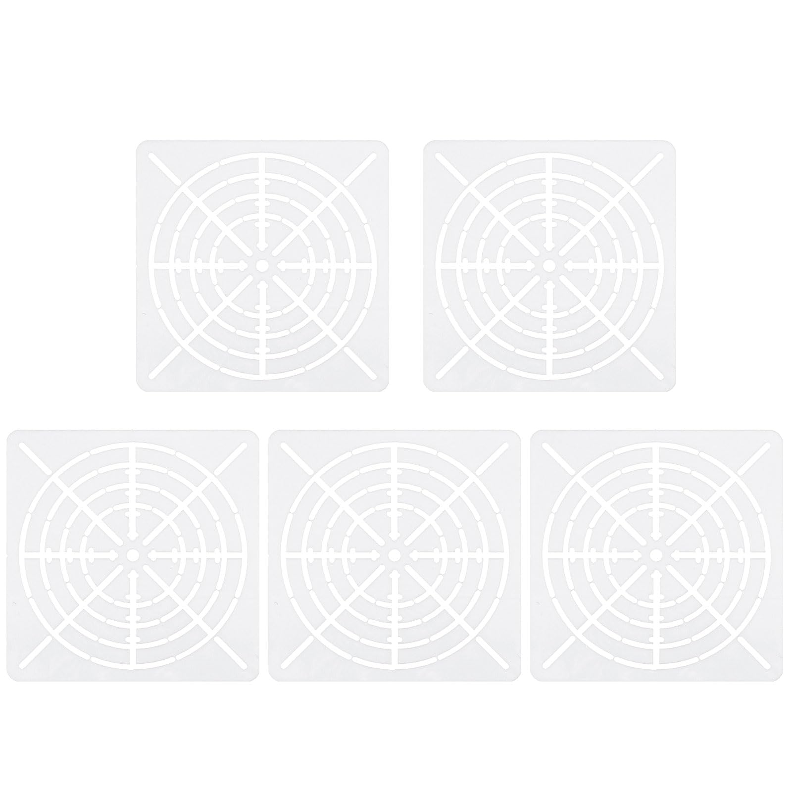 PATIKIL 8 Segment Mandala Stencil, 5 Pack 3.5" Mandala Stencils Reusable Mandala Template Painting Tool for Drawing on Wood Fabric Glass Wall, White